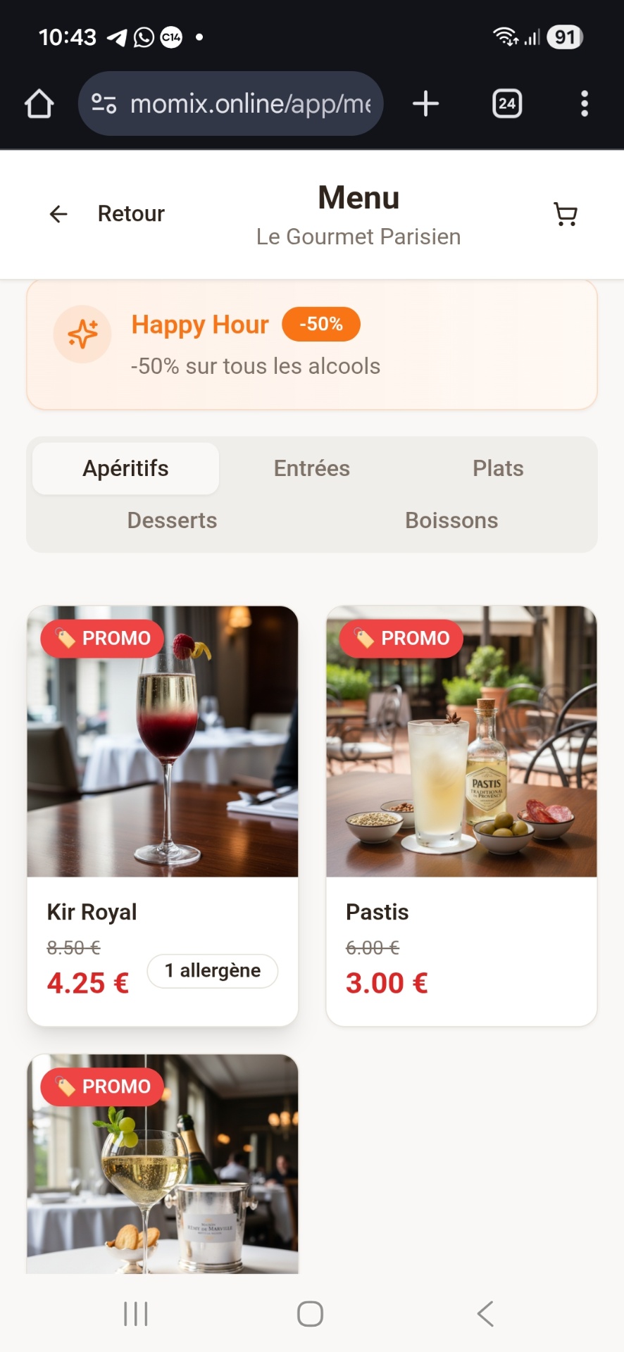 Digital Menu